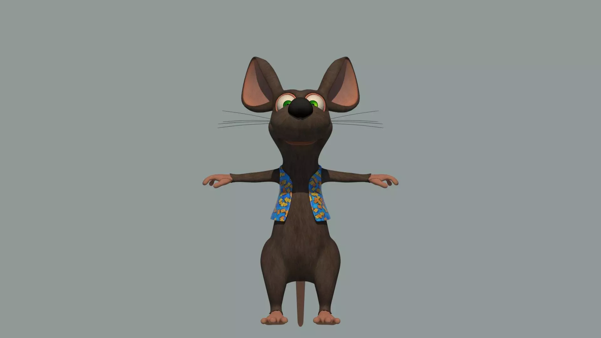 mouse in maya Low-poly 3D model_0