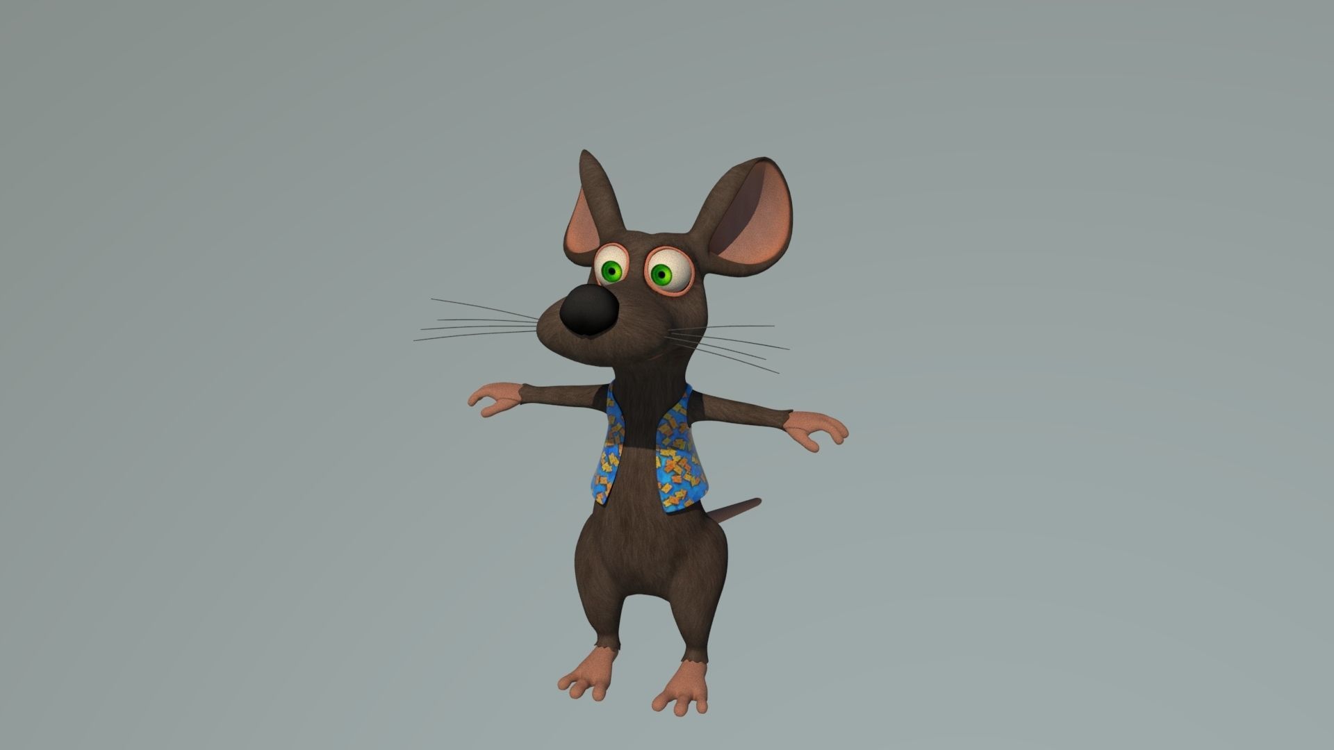 mouse in maya Low-poly 3D model_2