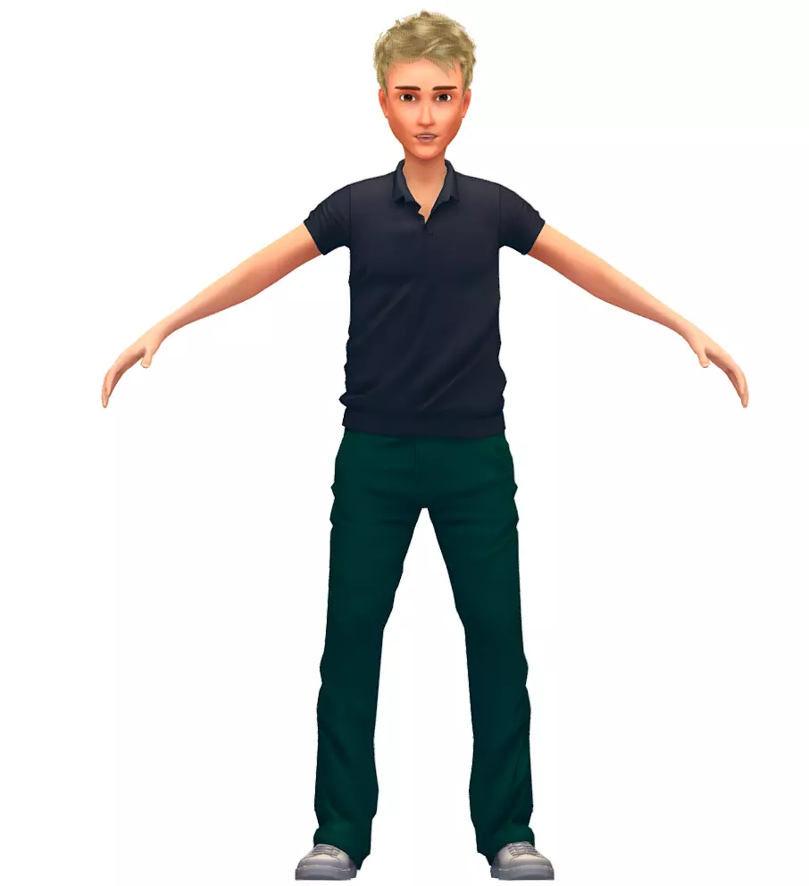 Cartoon High Poly Subdivision Avatar 013 Low-poly 3D model_0