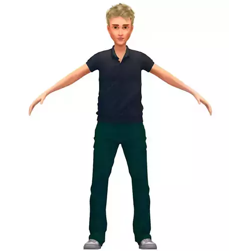 Cartoon High Poly Subdivision Avatar 013