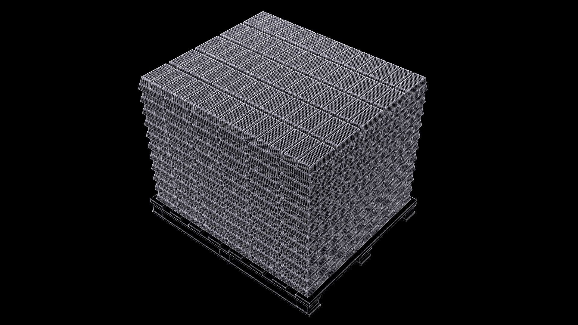 Gold Bar Pallet 3D model_10