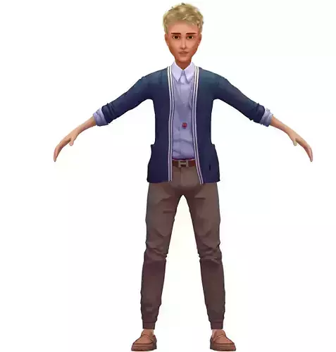 Cartoon High Poly Subdivision Avatar 014