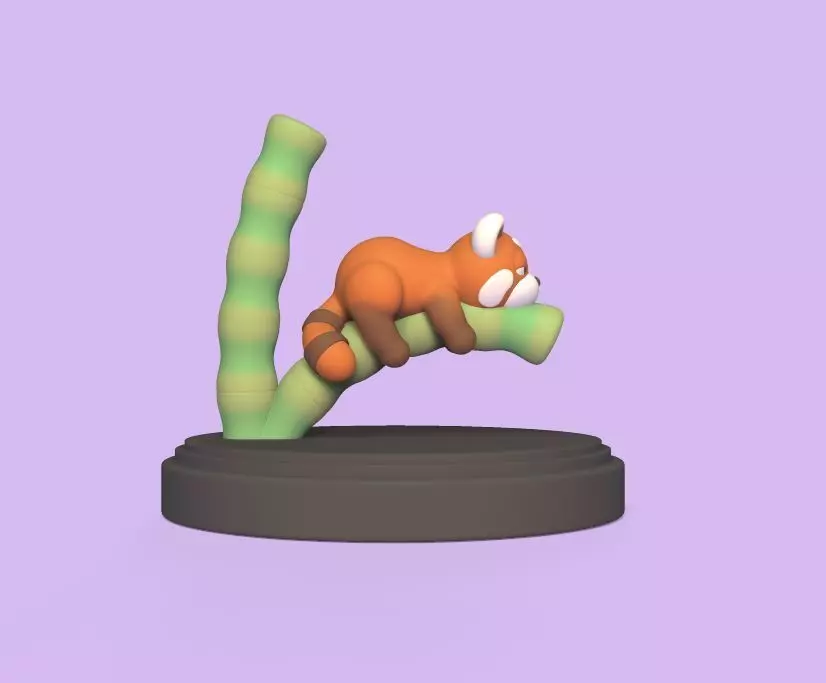 Red Panda Resting 3D print model