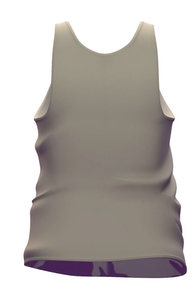 Cartoon High Poly Subdivision White T-shirt 3D Model Low-poly 3D model_1