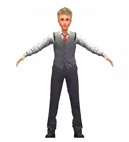 Man Casual Clothe Male High Poly Subdivision