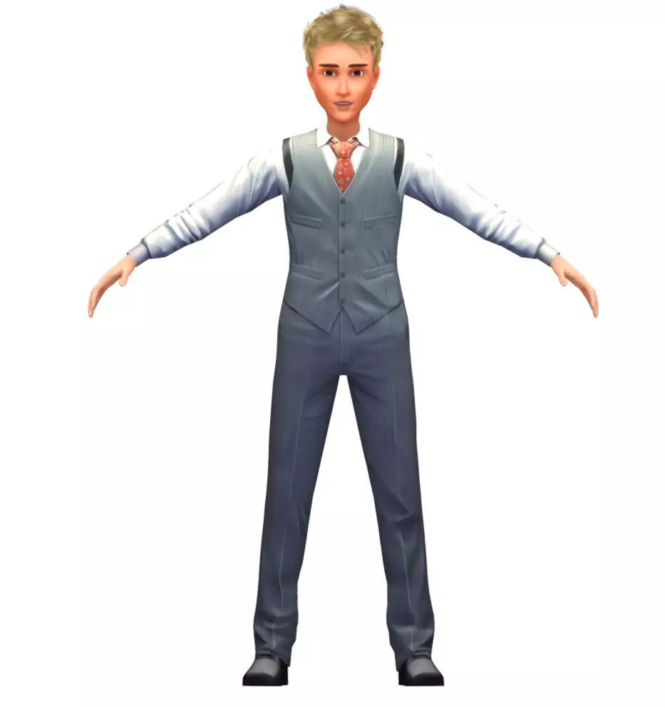 Cartoon Low Poly Style Avatar 022 Low-poly 3D model_0