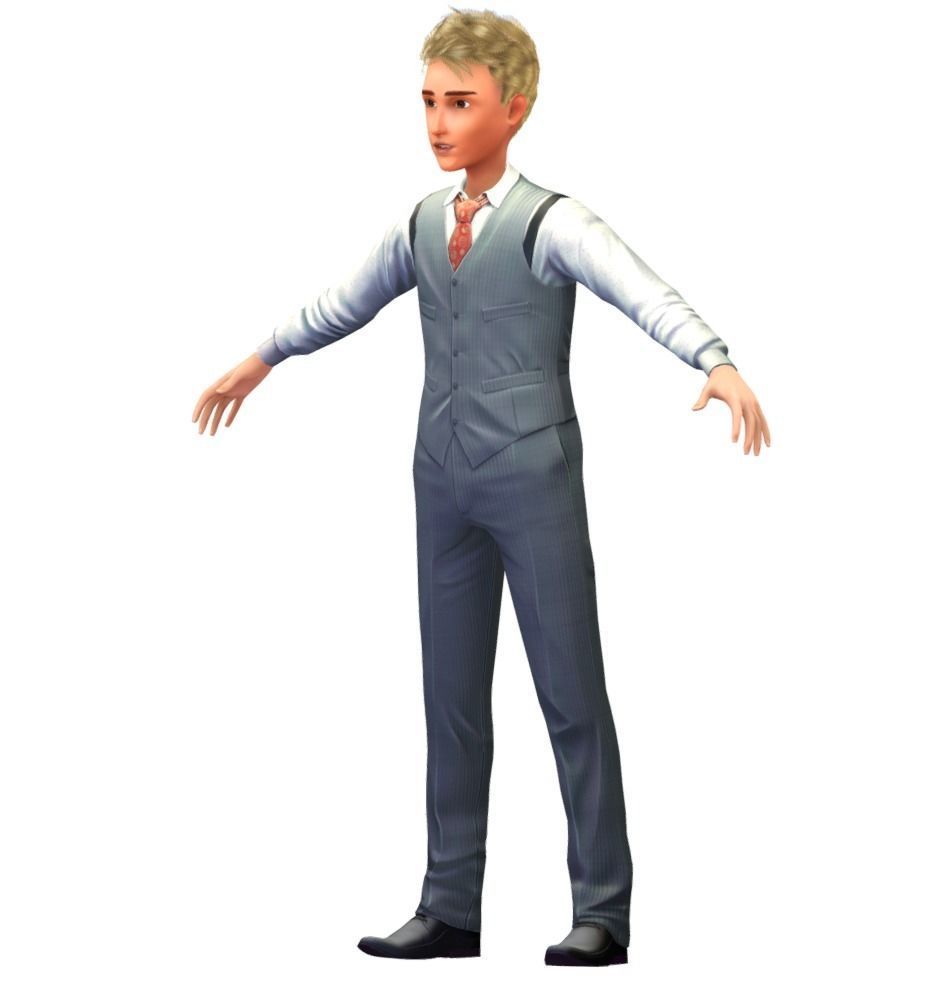 Cartoon Low Poly Style Avatar 022 Low-poly 3D model_4