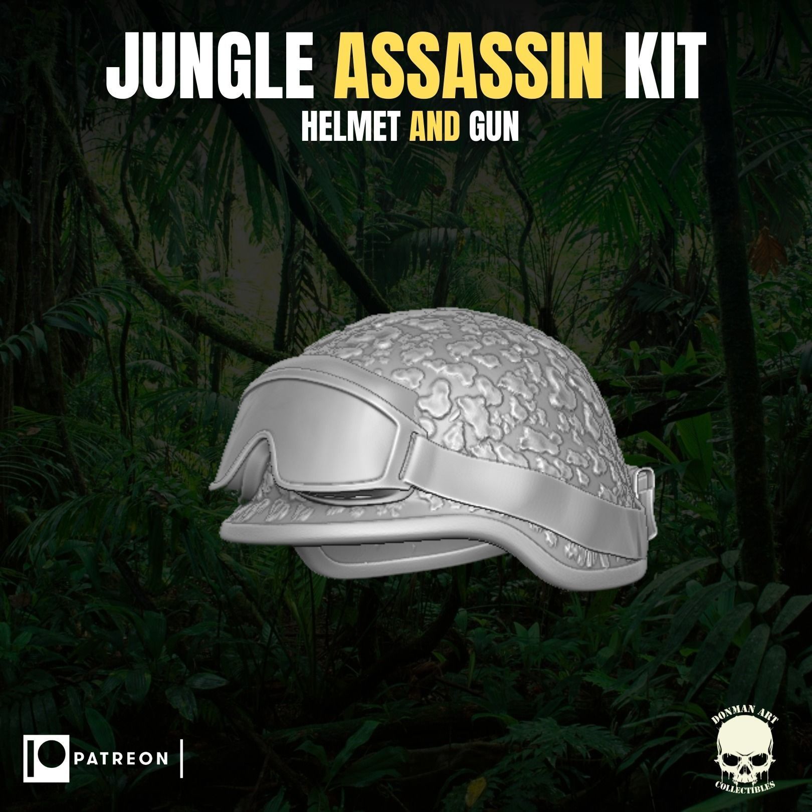 Jungle Assassin Kit for action figures 3D print model_16