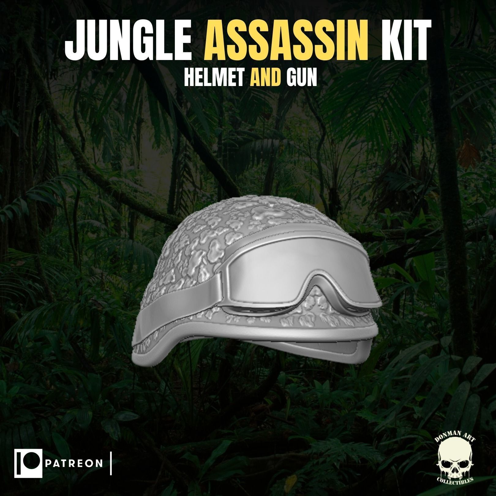 Jungle Assassin Kit for action figures 3D print model_15