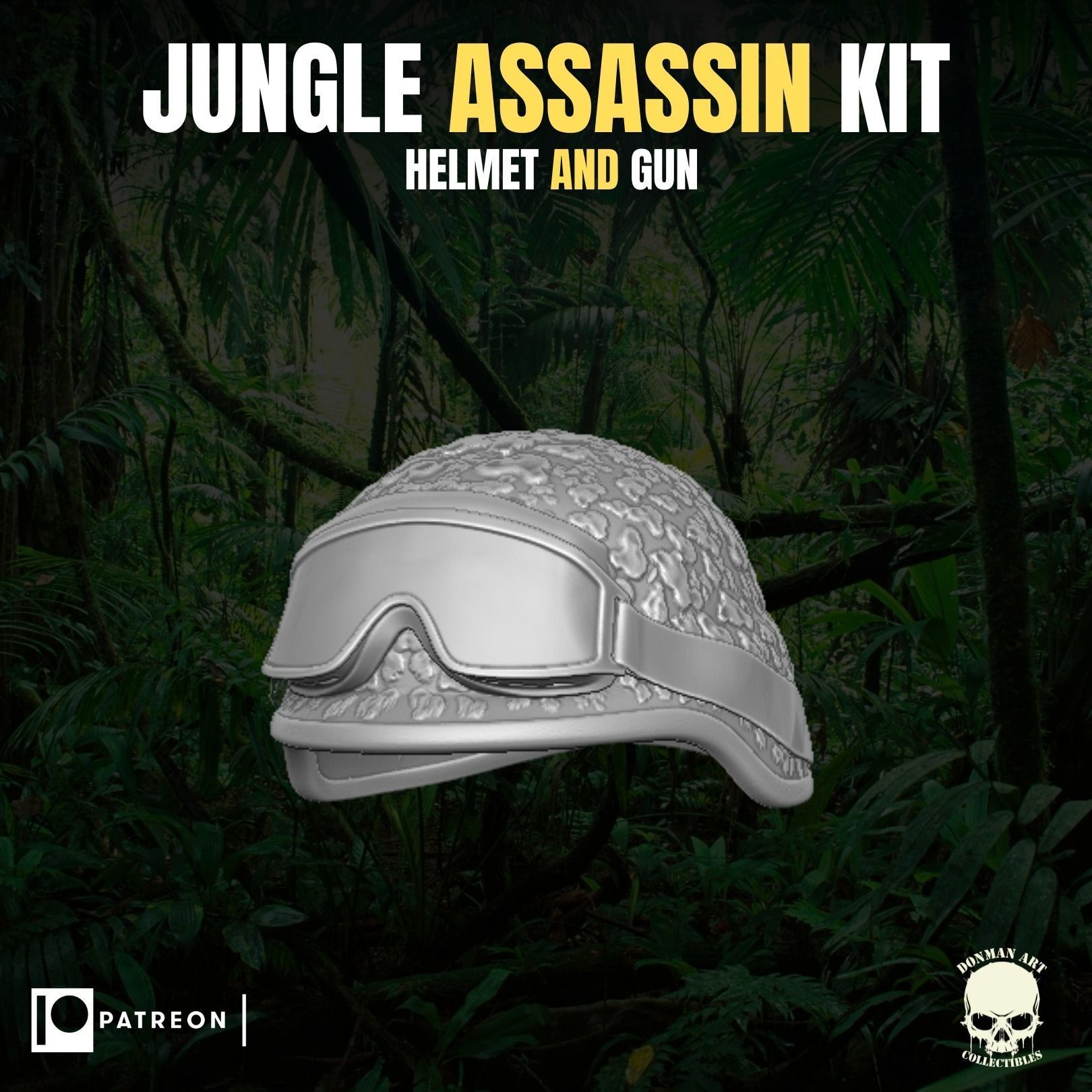 Jungle Assassin Kit for action figures 3D print model_14