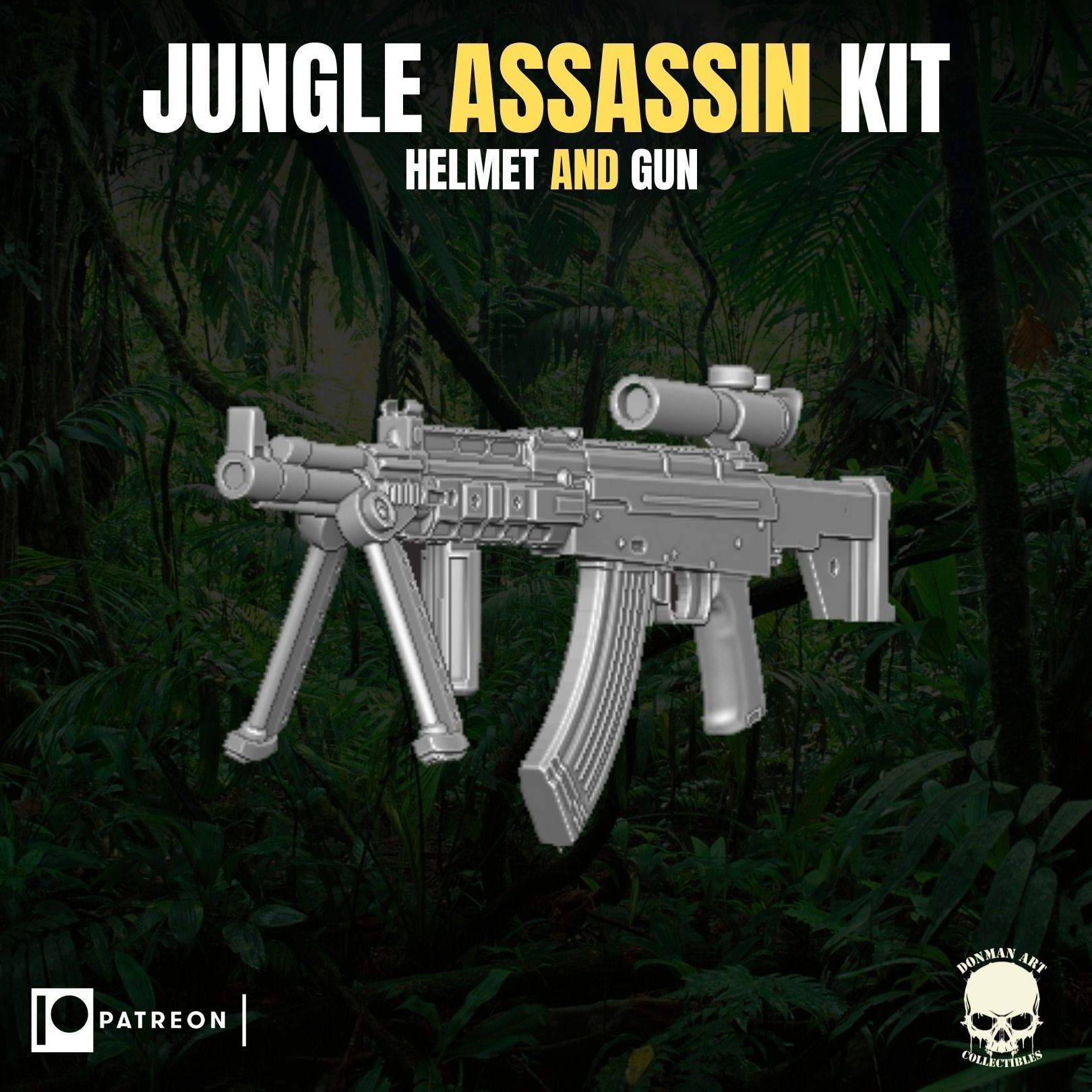 Jungle Assassin Kit for action figures 3D print model_6