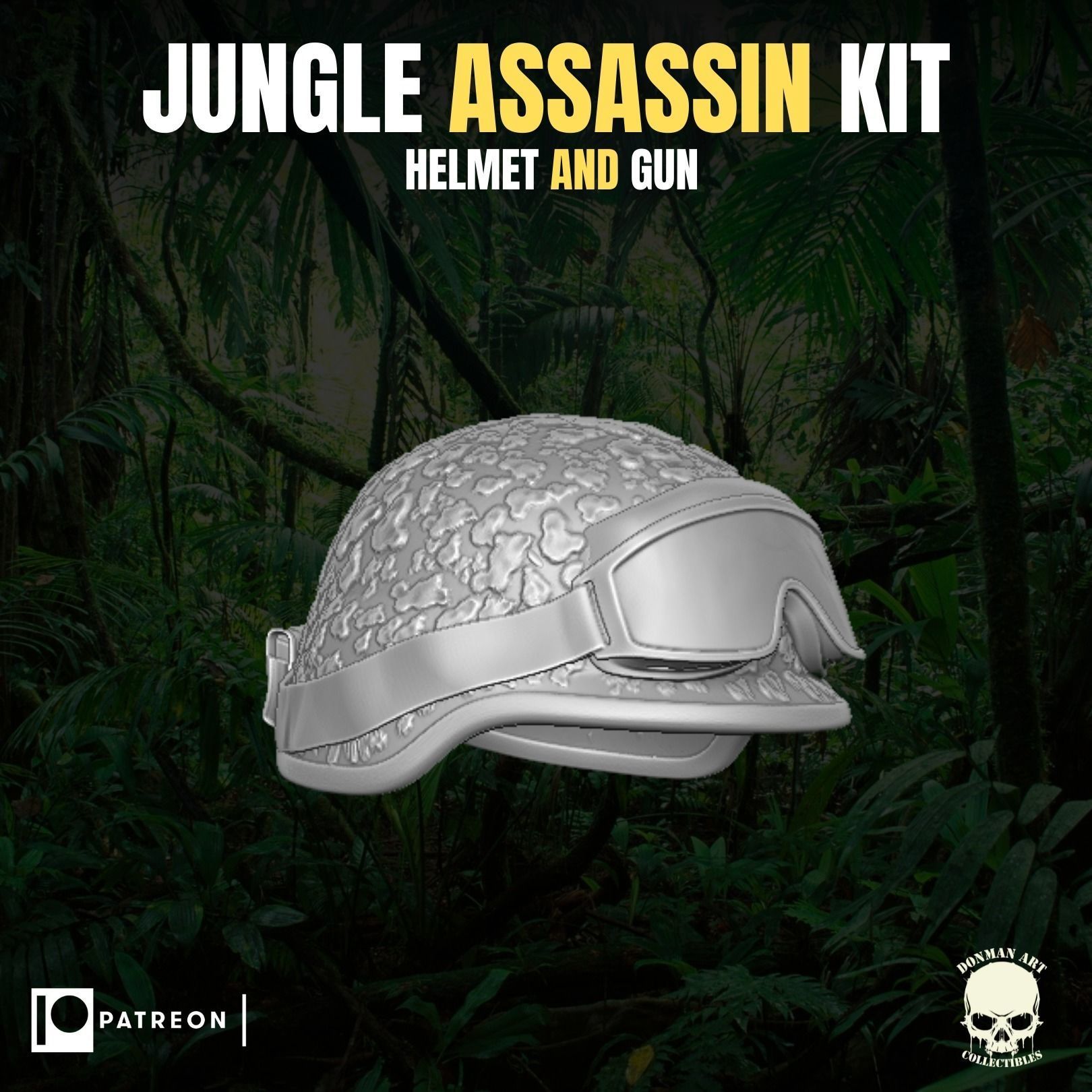 Jungle Assassin Kit for action figures 3D print model_17