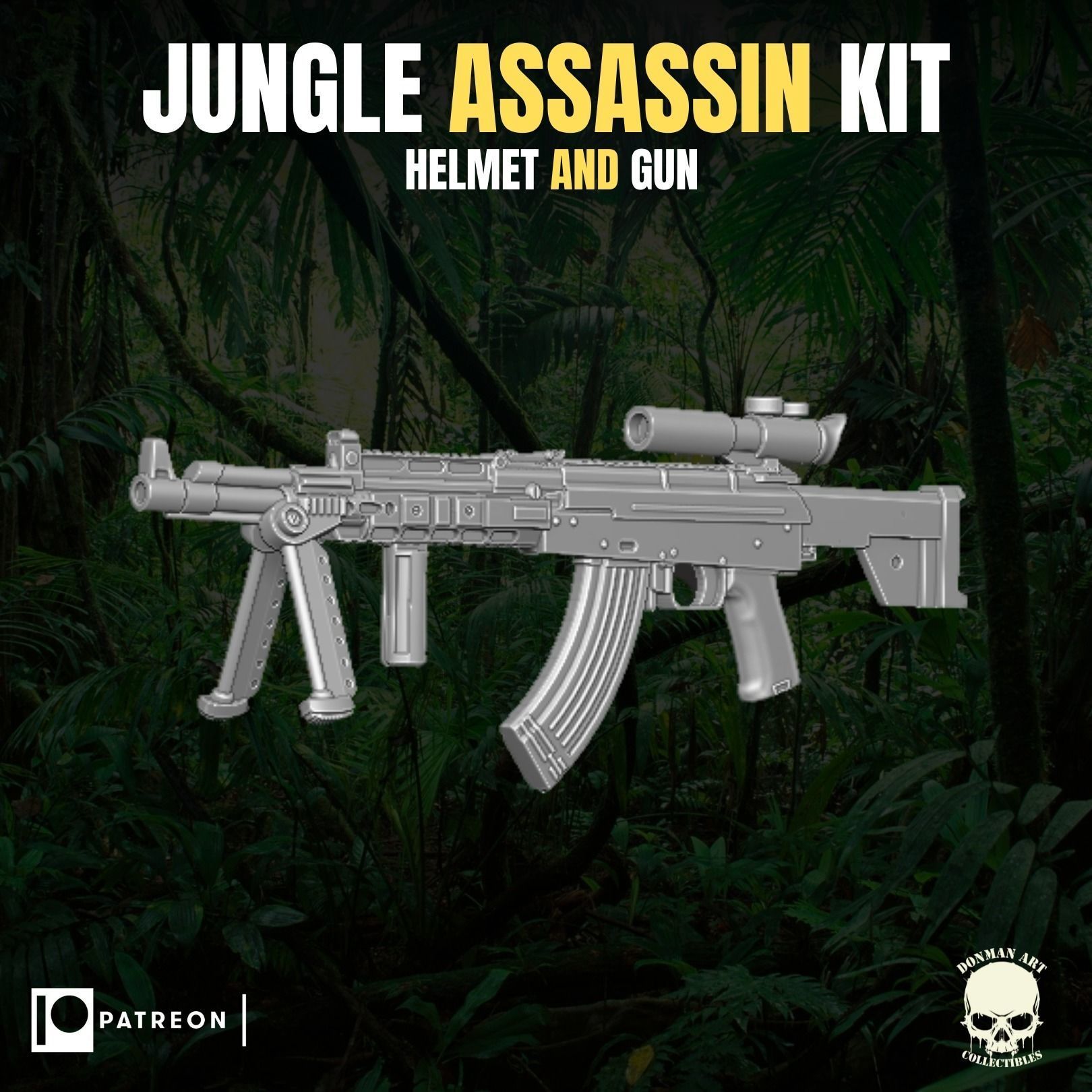Jungle Assassin Kit for action figures 3D print model_13