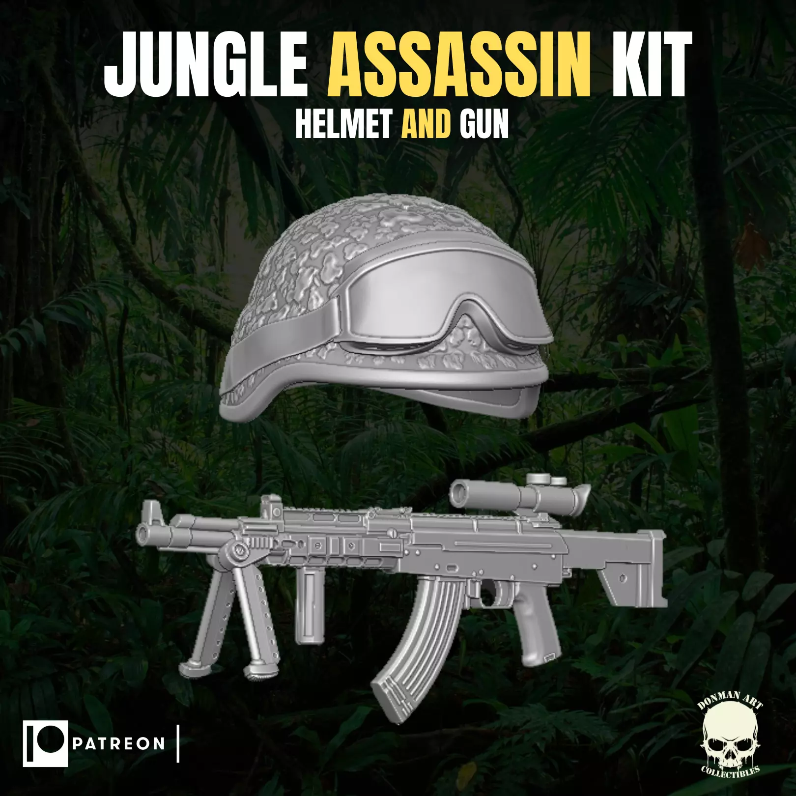 Jungle Assassin Kit for action figures 3D print model_0