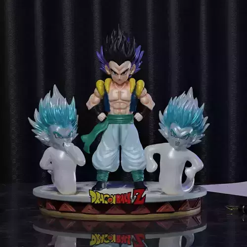 Gotenks dragon ball figure with hair 3D print model