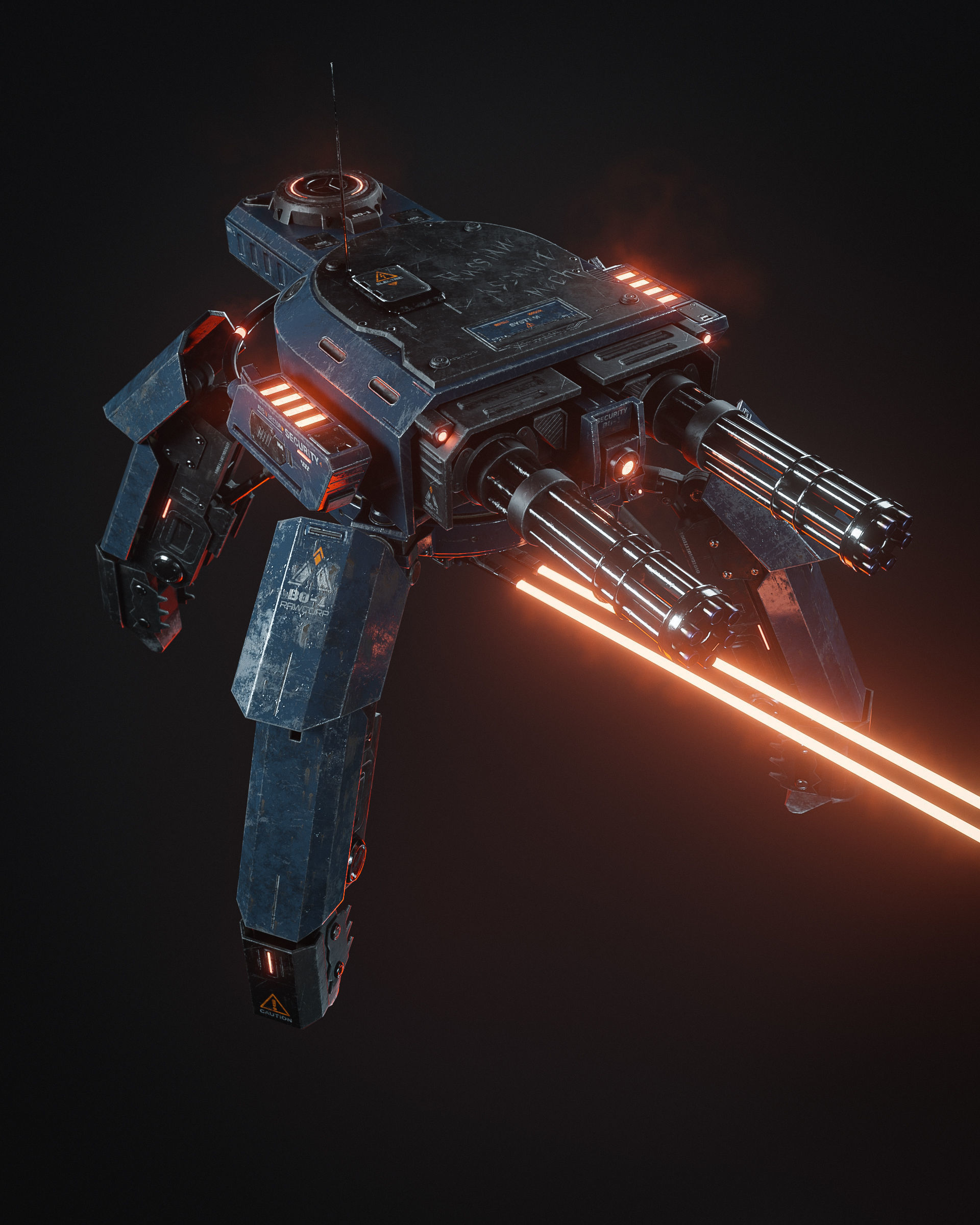 The Assault-bot Rawcorp  Low-poly 3D model_1