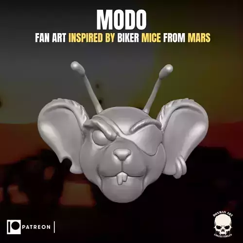 Modo fan art head for action figures inspired by BMFM 
