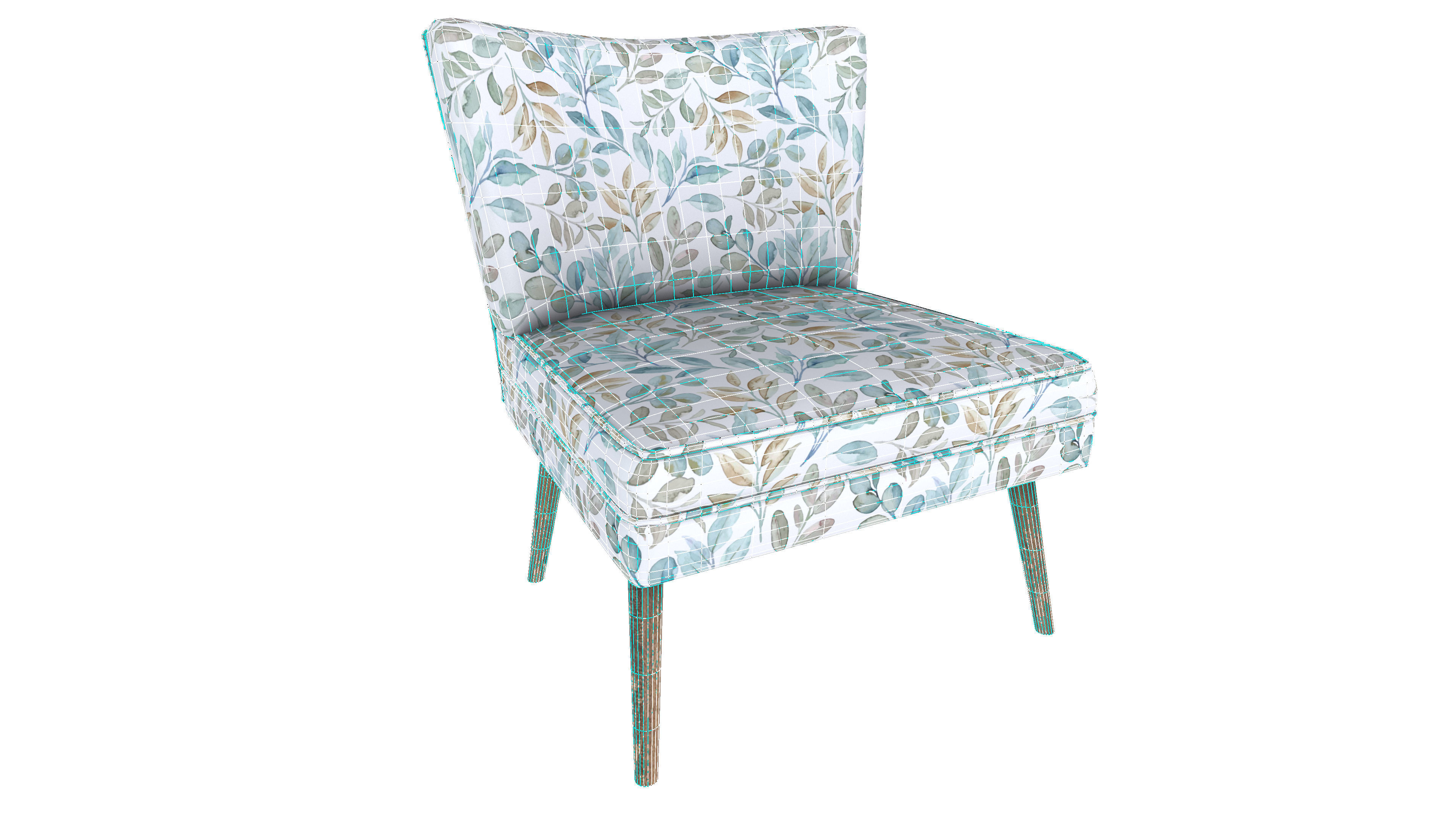 Printed Single Sofa 3D Model VR Low-poly 3D model_10