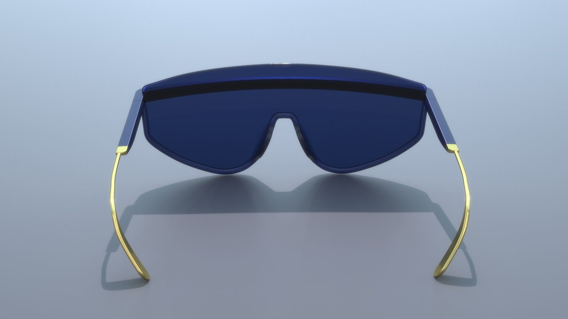 Fashion sci fi sun glasses DIOR style 3D model_6