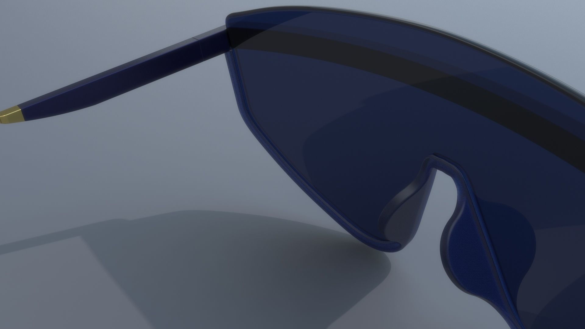 Fashion sci fi sun glasses DIOR style 3D model_7