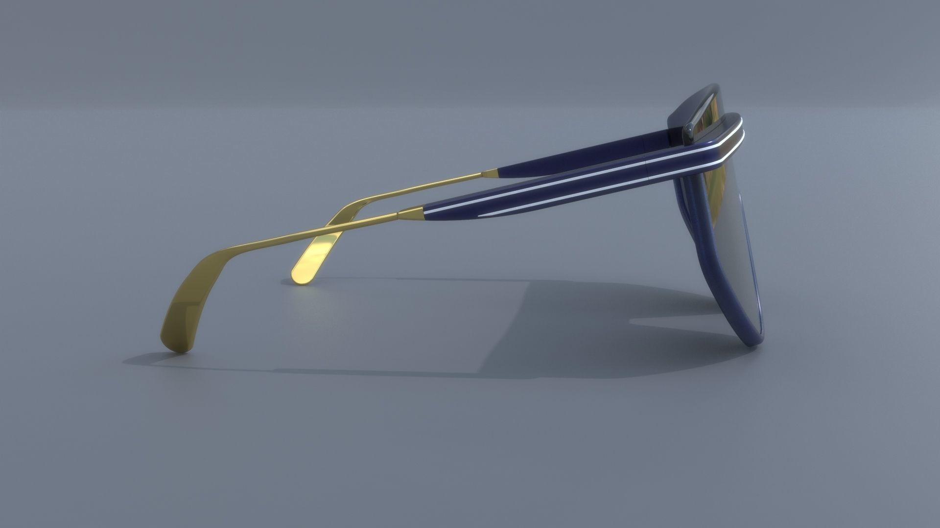 Fashion sci fi sun glasses DIOR style 3D model_8