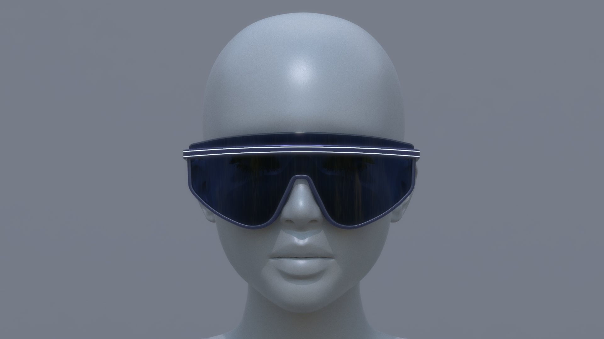 Fashion sci fi sun glasses DIOR style 3D model_1