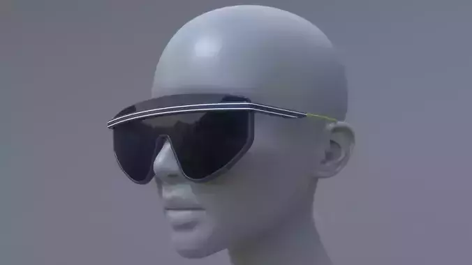 Fashion sci fi sun glasses DIOR style 3D model