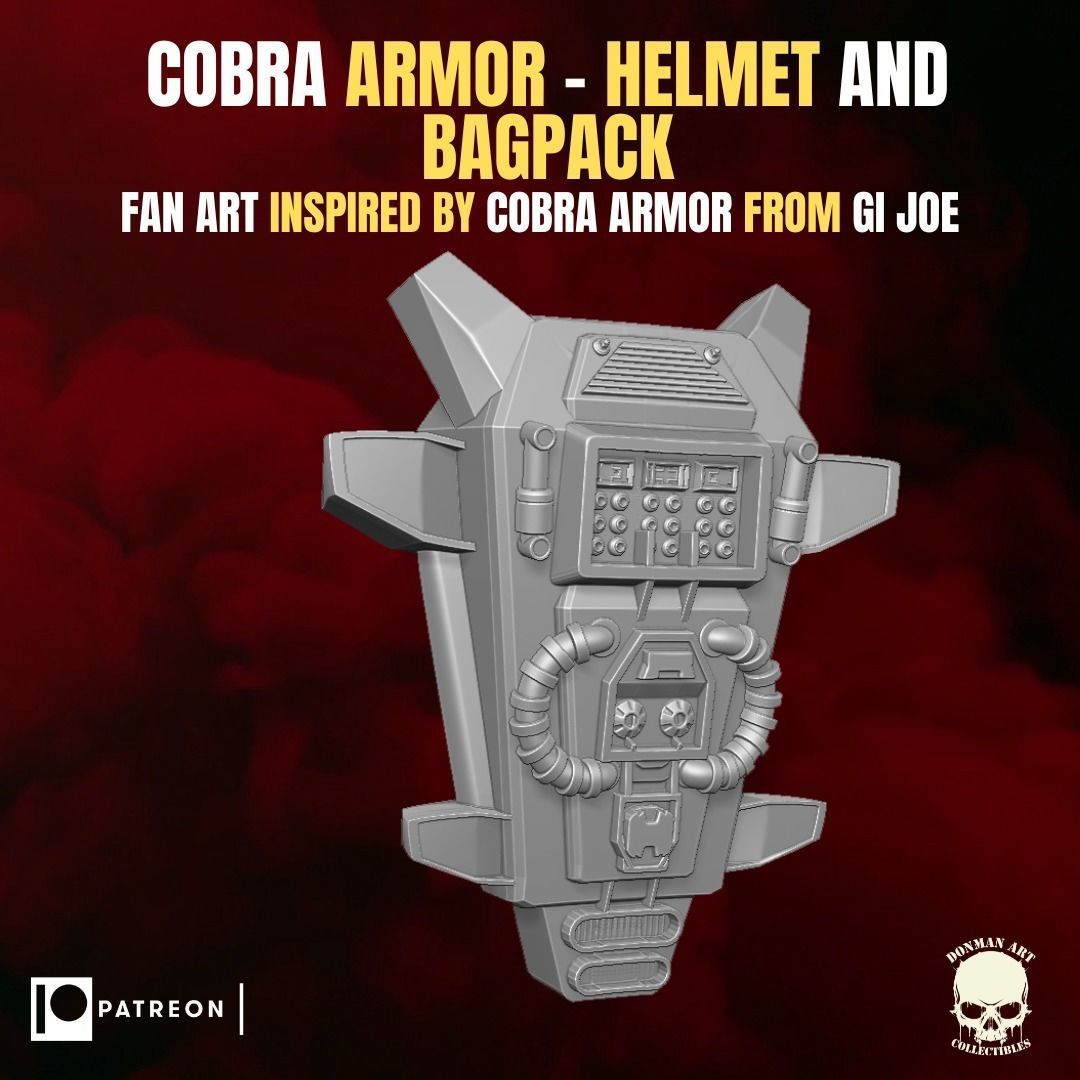 Cobra Armor fan art Kit for Action Figures 3D print model_8
