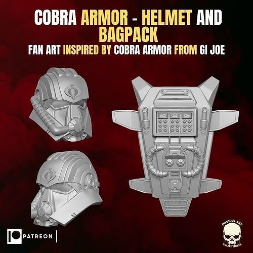 Cobra Armor fan art Kit for Action Figures 3D print model