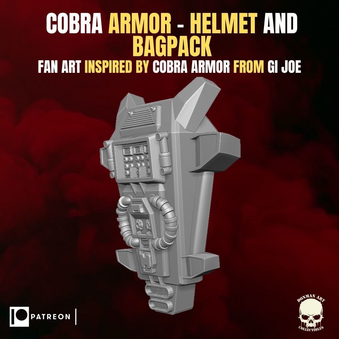 Cobra Armor fan art Kit for Action Figures 3D print model_9