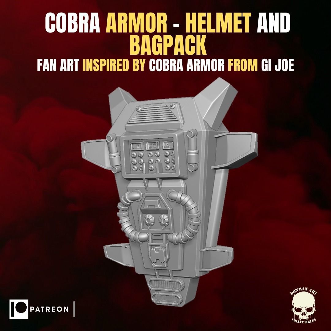 Cobra Armor fan art Kit for Action Figures 3D print model_7