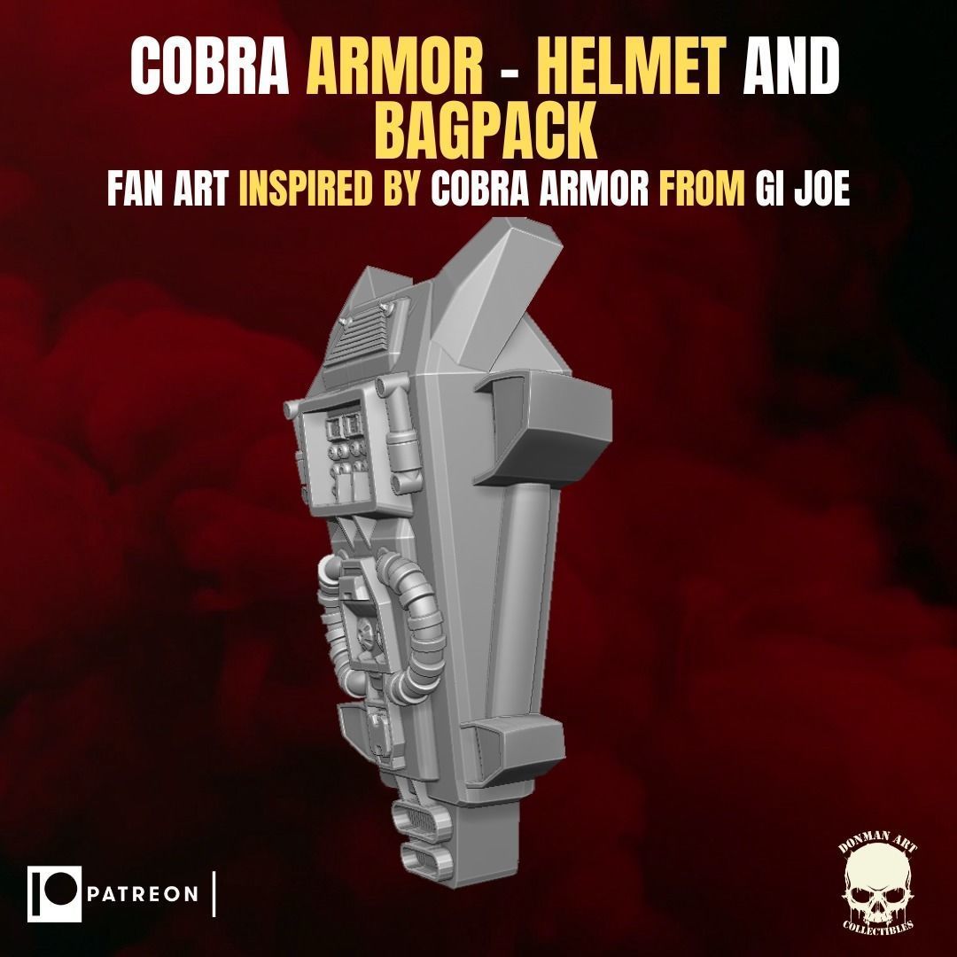 Cobra Armor fan art Kit for Action Figures 3D print model_12