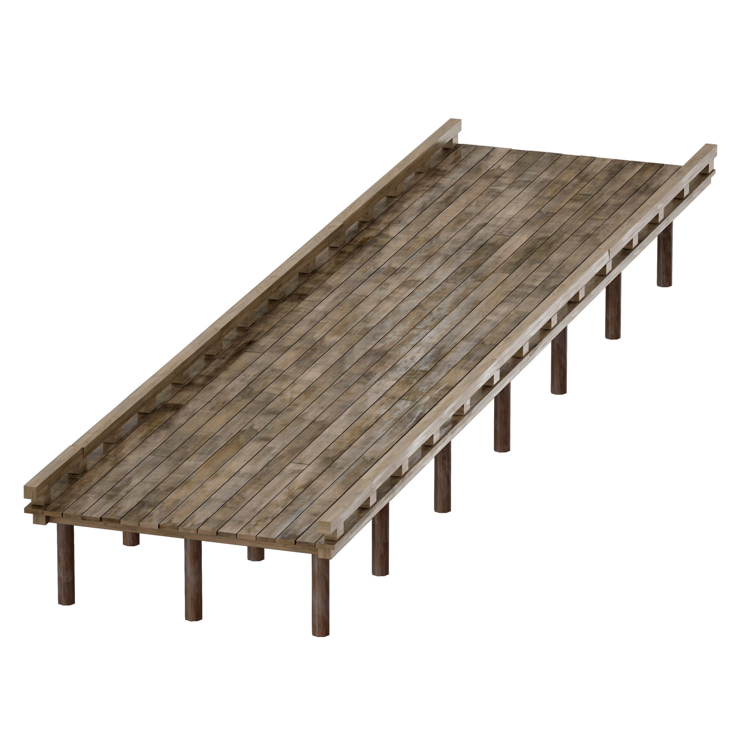 Coastal sea pier 3D model_7