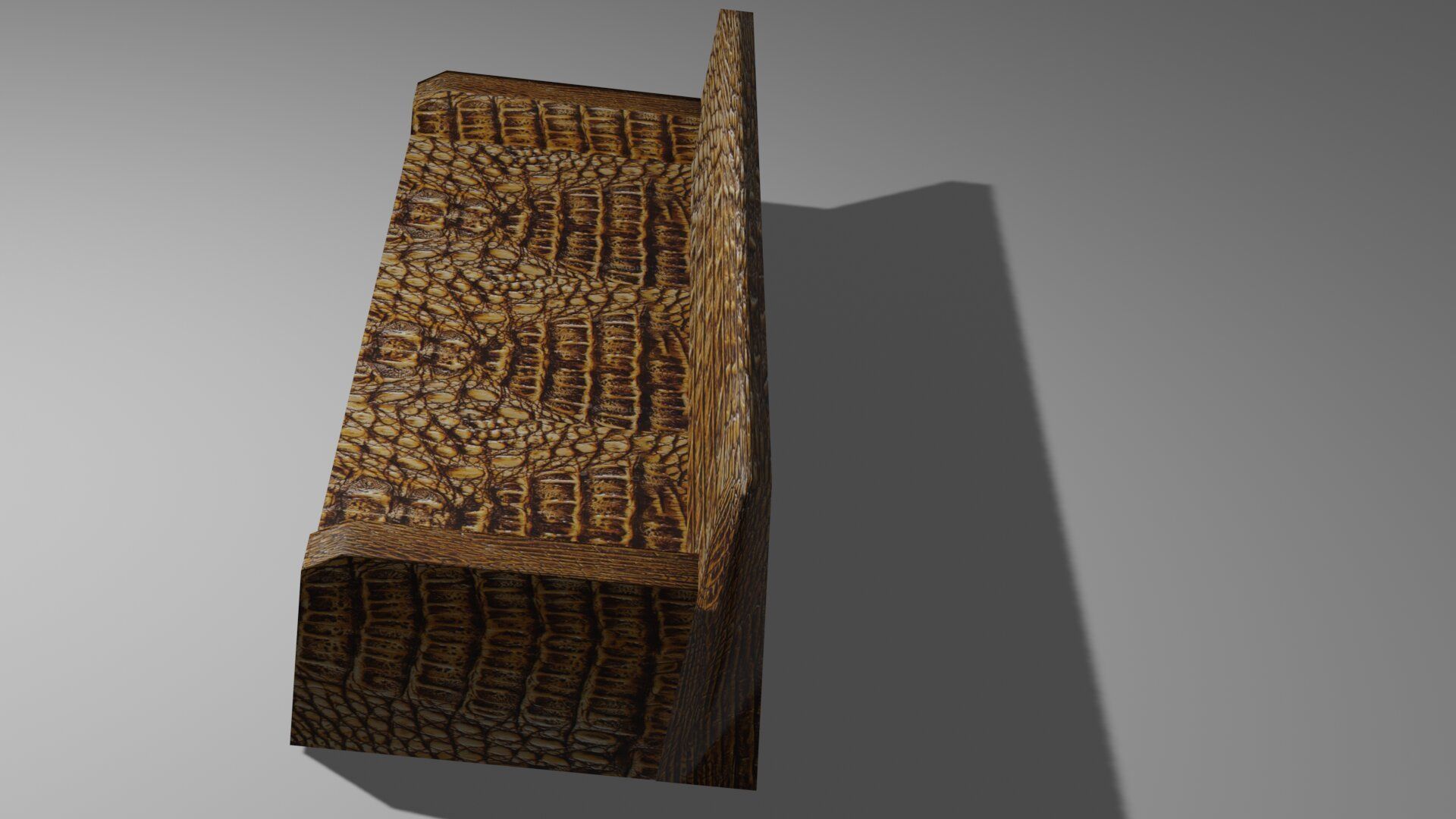 modern leather sofa Low-poly 3D model_5