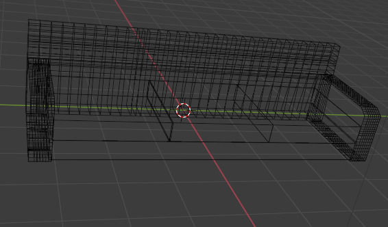 modern leather sofa Low-poly 3D model_6