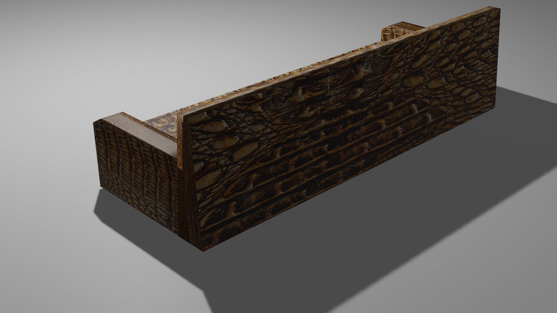 modern leather sofa Low-poly 3D model_3