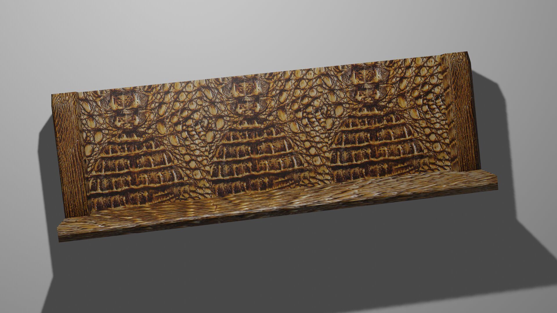 modern leather sofa Low-poly 3D model_4