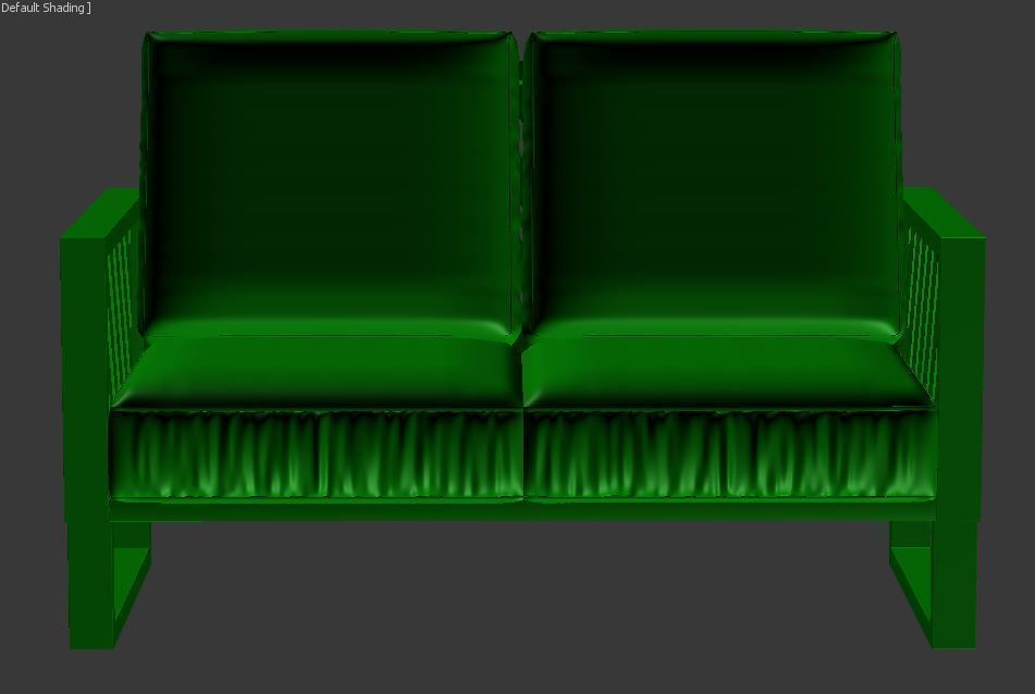 contemporary sofa Low-poly 3D model_6