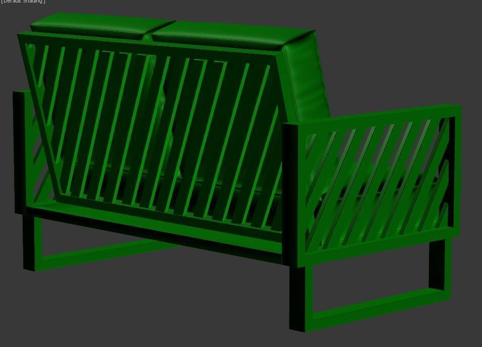 contemporary sofa Low-poly 3D model_10