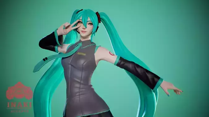 Hatsune Miku 3D print model