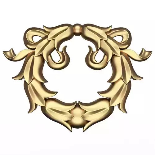 Gold Laurel Wreath 04 Low-poly 3D model