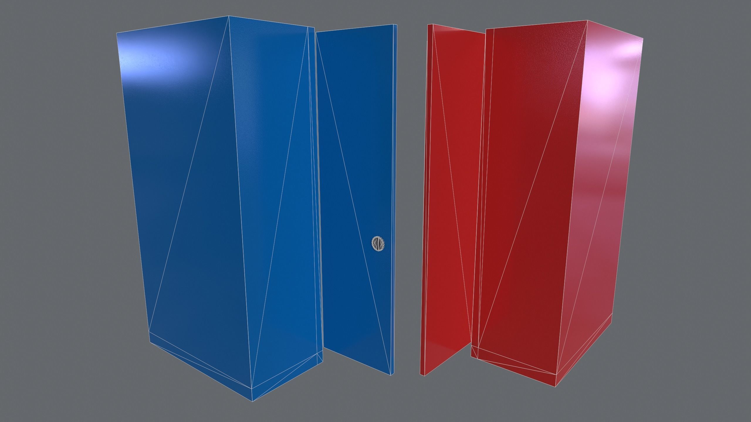 Tools Cabinet Low-poly 3D model_7
