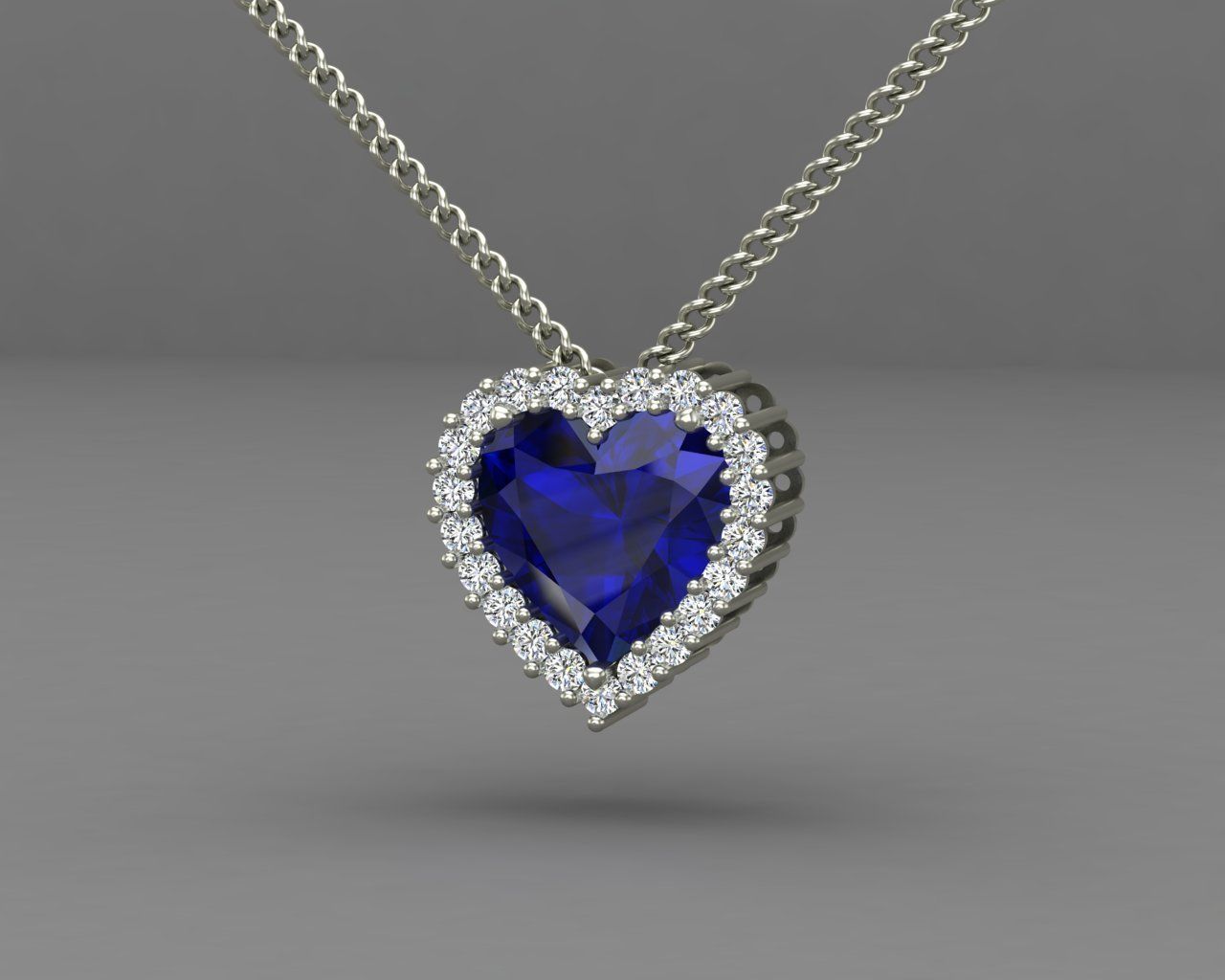 Heart of the ocean pendant 3D print model_1