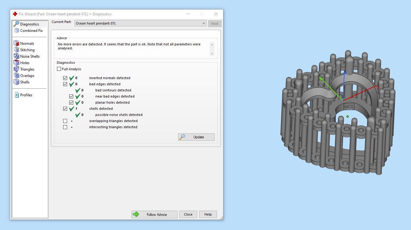 Heart of the ocean pendant 3D print model_3