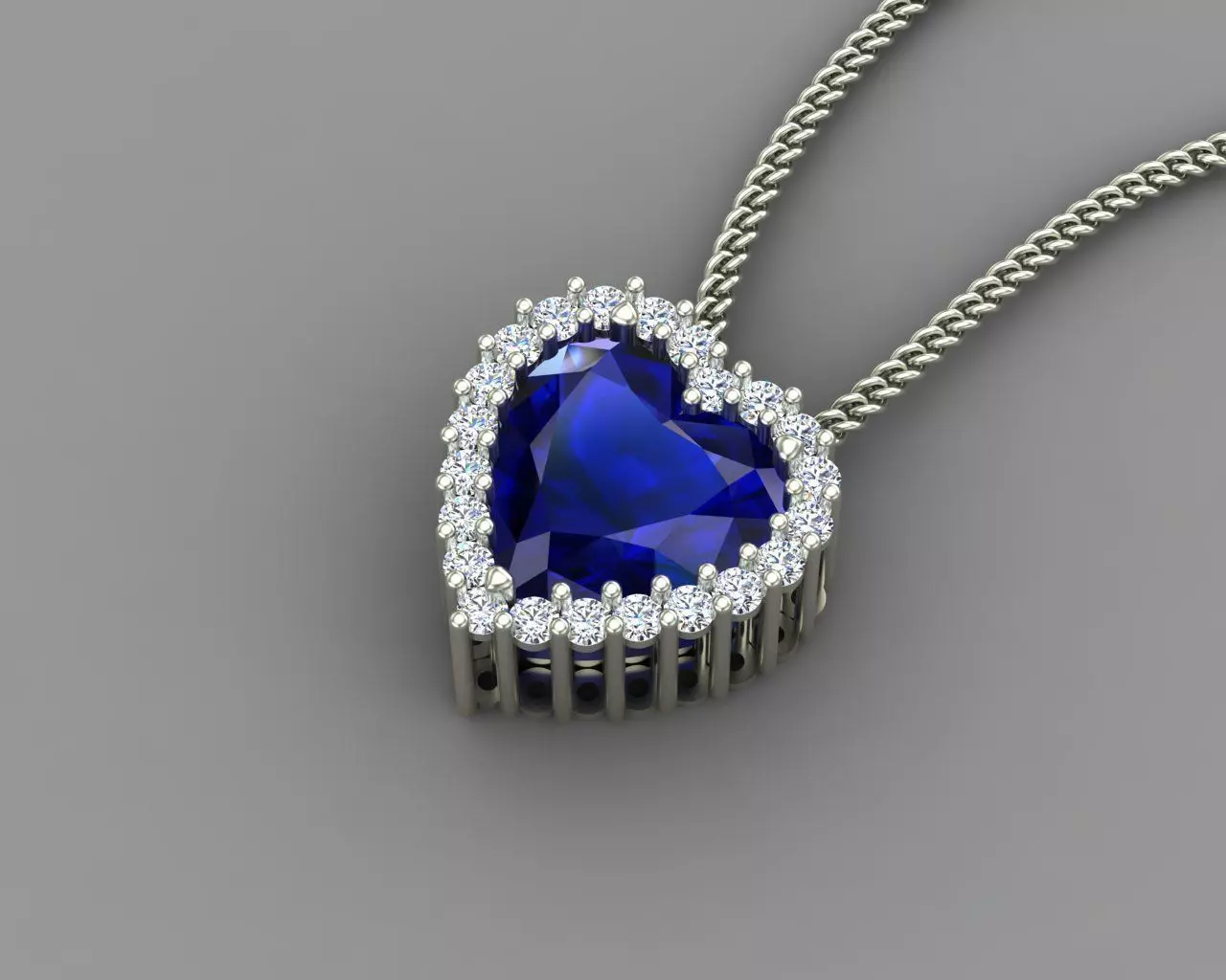 Heart of the ocean pendant 3D print model_0