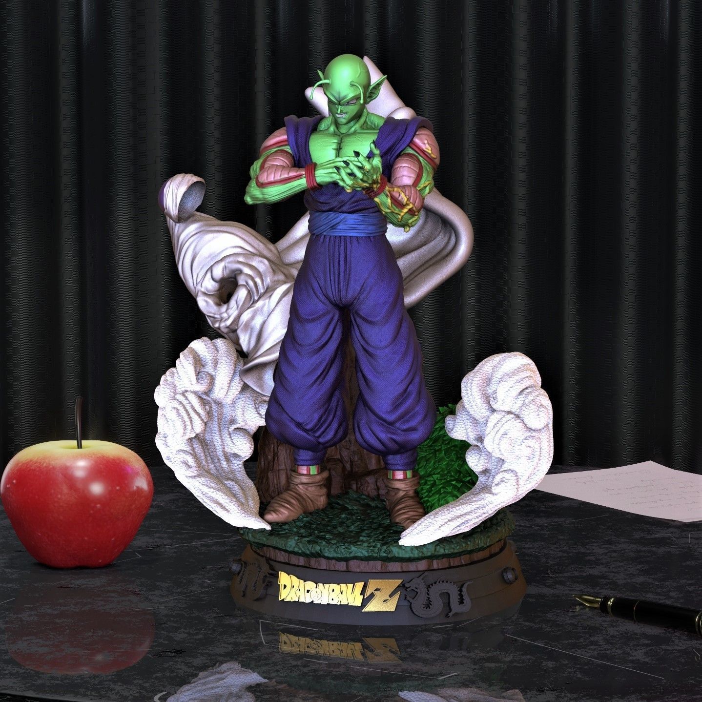 Piccolo dragon ball z figurines on table 3D print model_3