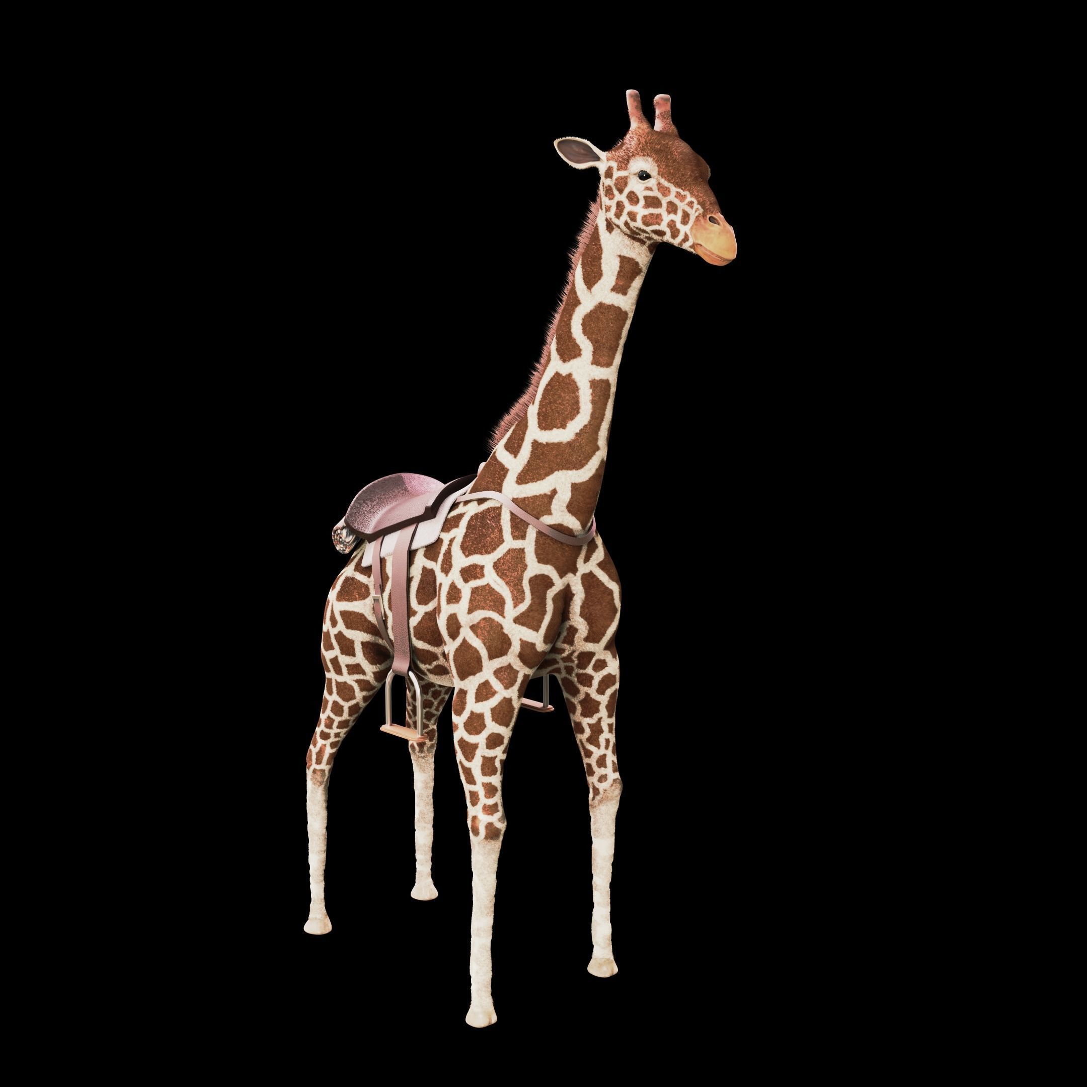 Giraffe Low-poly 3D model_3