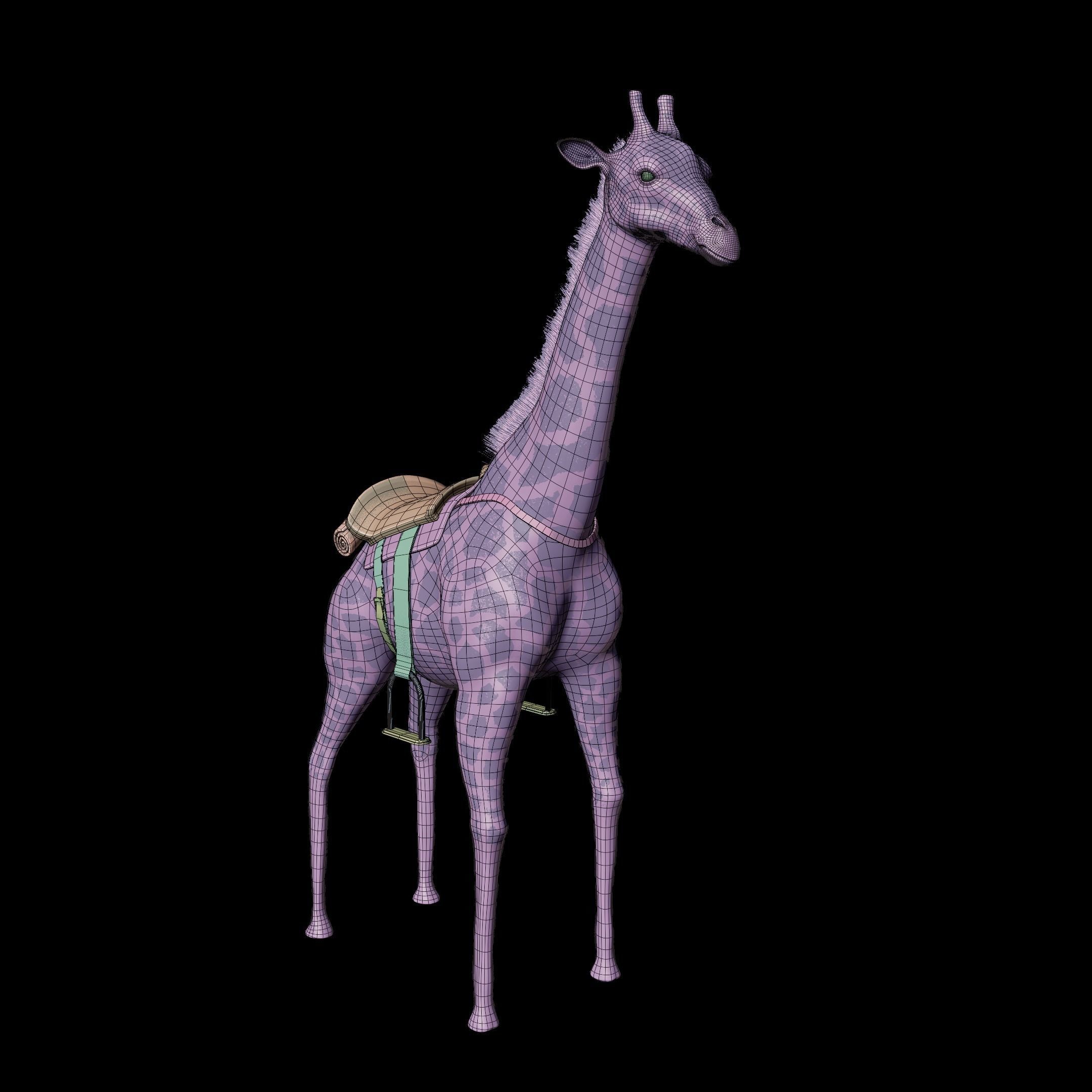 Giraffe Low-poly 3D model_5