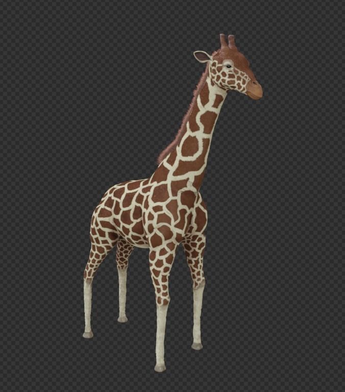 Giraffe Low-poly 3D model_2