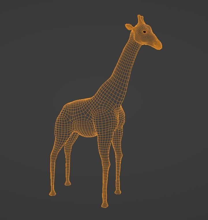 Giraffe Low-poly 3D model_7